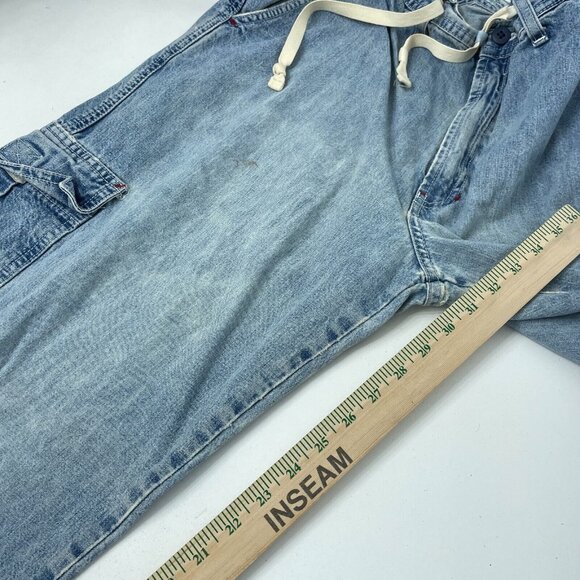 Abercrombie & Fitch Vintage Cargo Jeans Mens XLDistressed Blue *Flaw* 2916 - Picture 13 of 15
